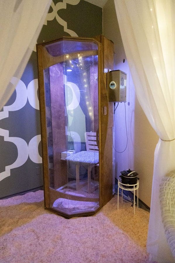 The SALT Booth used for dry salt therapy sessions