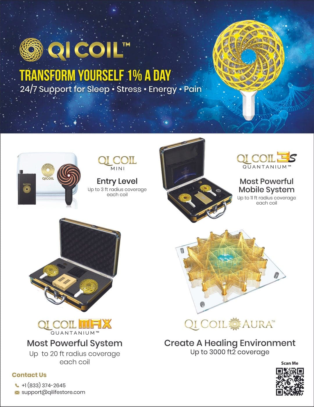 Qi Coil frequency system rings