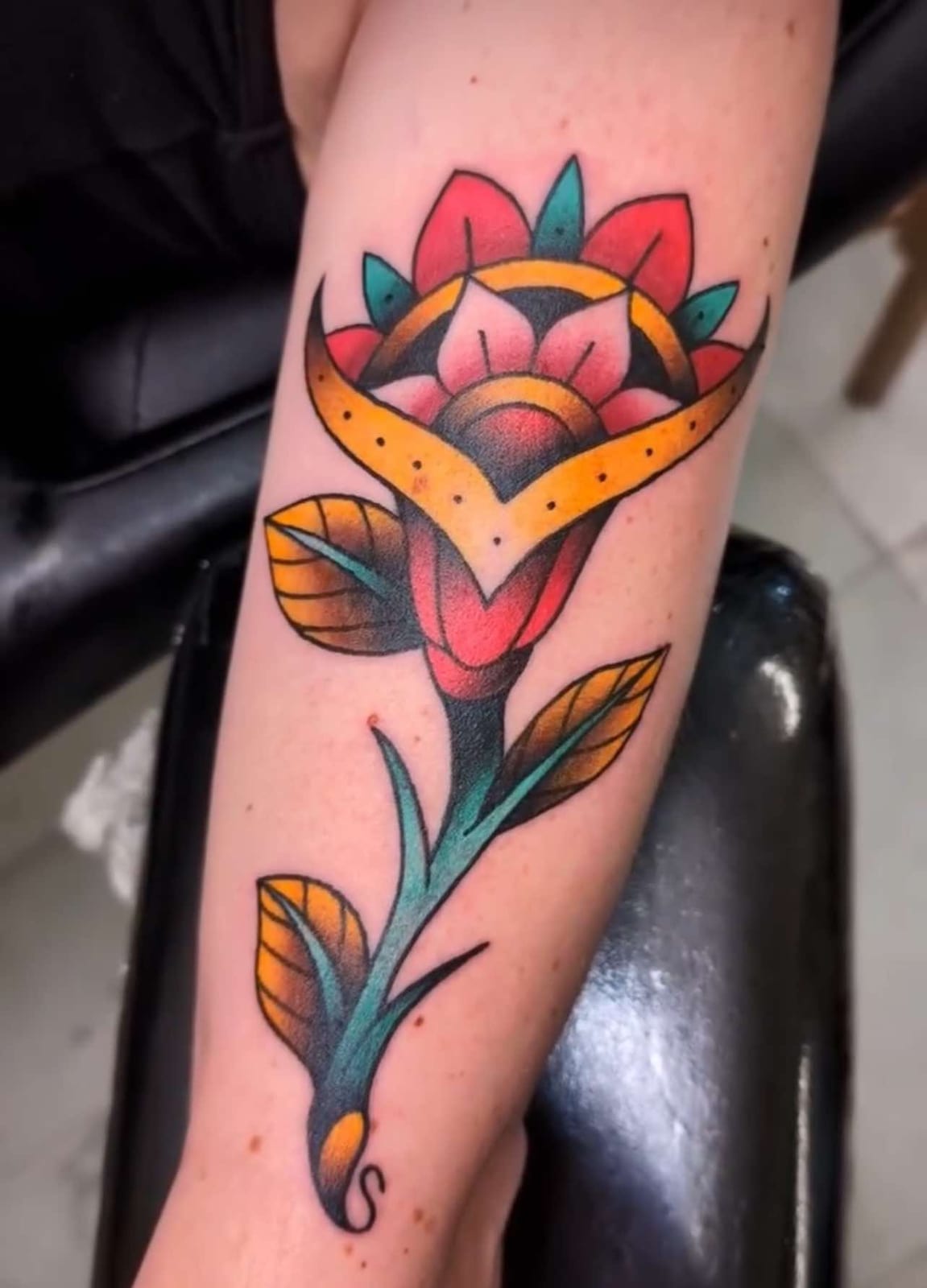 Traditional tattoo by Tyler Wolf