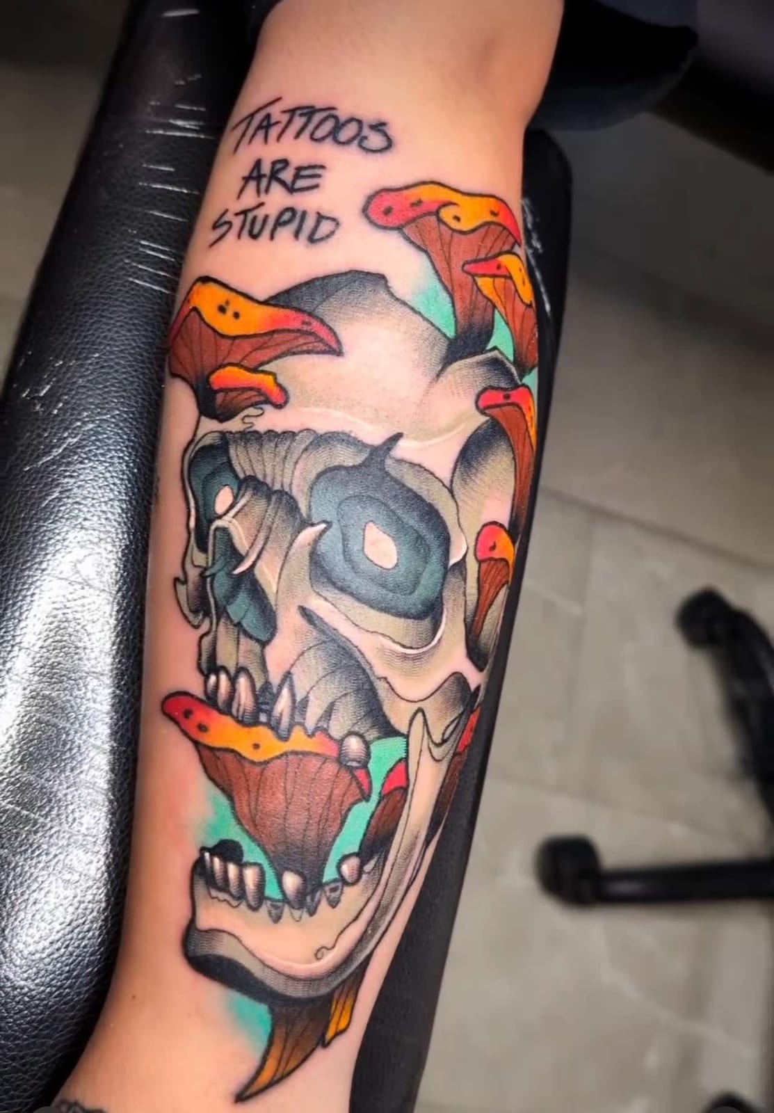 Neo-Traditional tattoo by Tyler Wolf