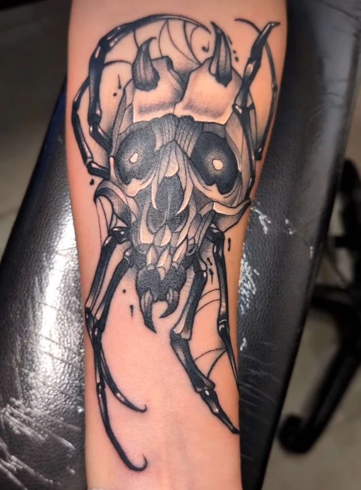 Blackwork tattoo by Tyler Wolf